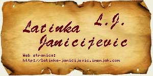 Latinka Janičijević vizit kartica
